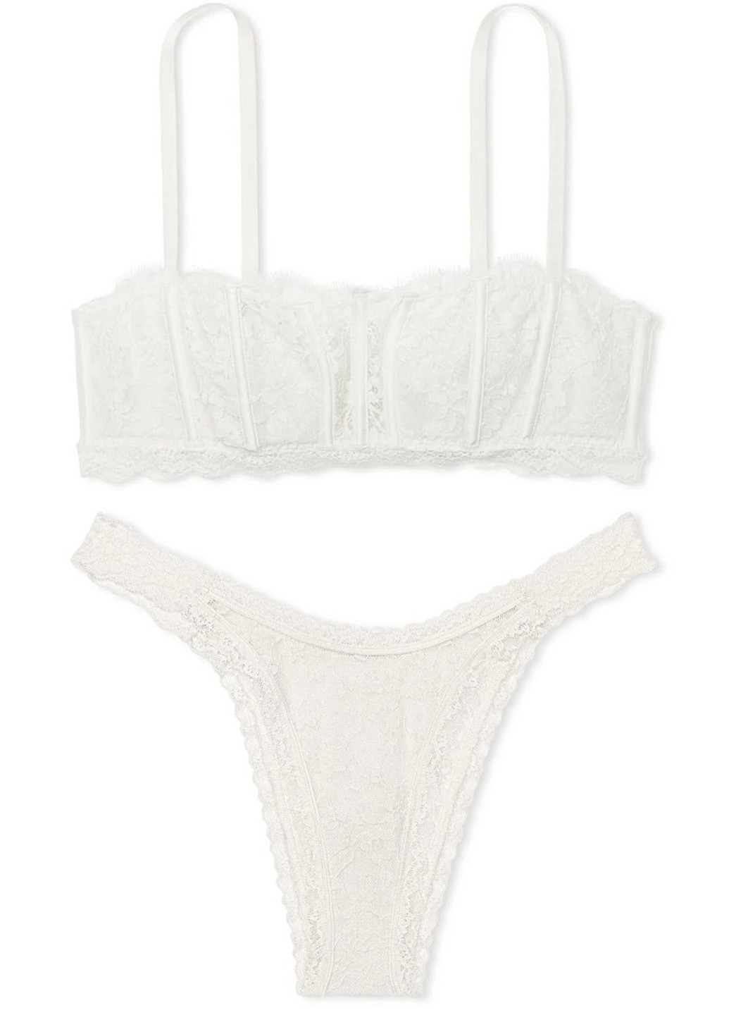 Молочный демисезонный комплект (бюстгальтер, трусики) Victoria's Secret