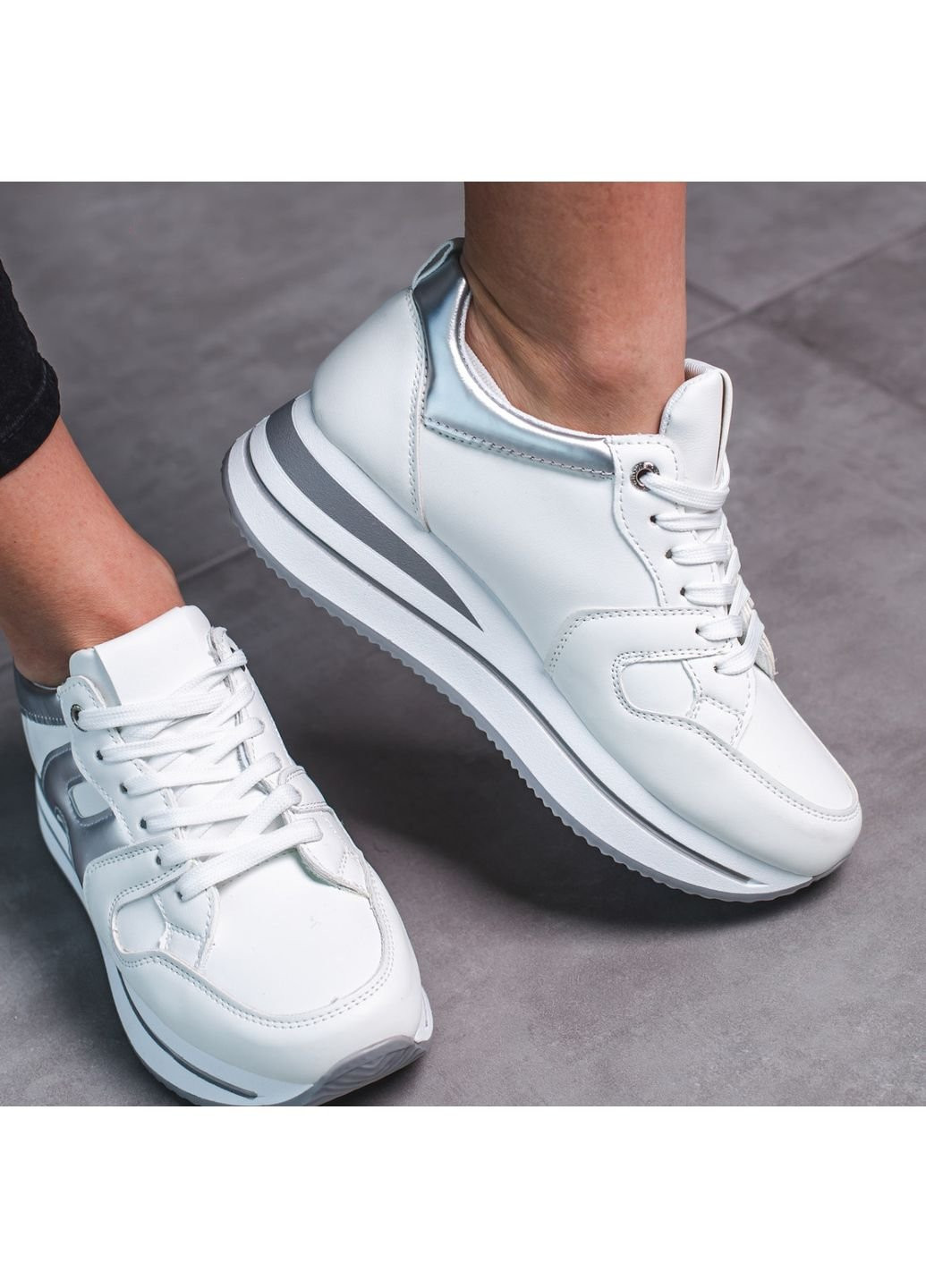 Белые демисезонные кроссовки женские grand 3506 39 24,5 см белый Fashion