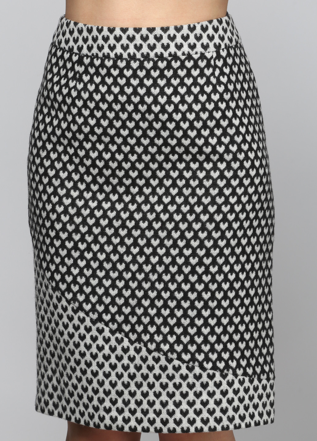 Черная кэжуал с геометрическим узором юбка Natali Bolgar миди