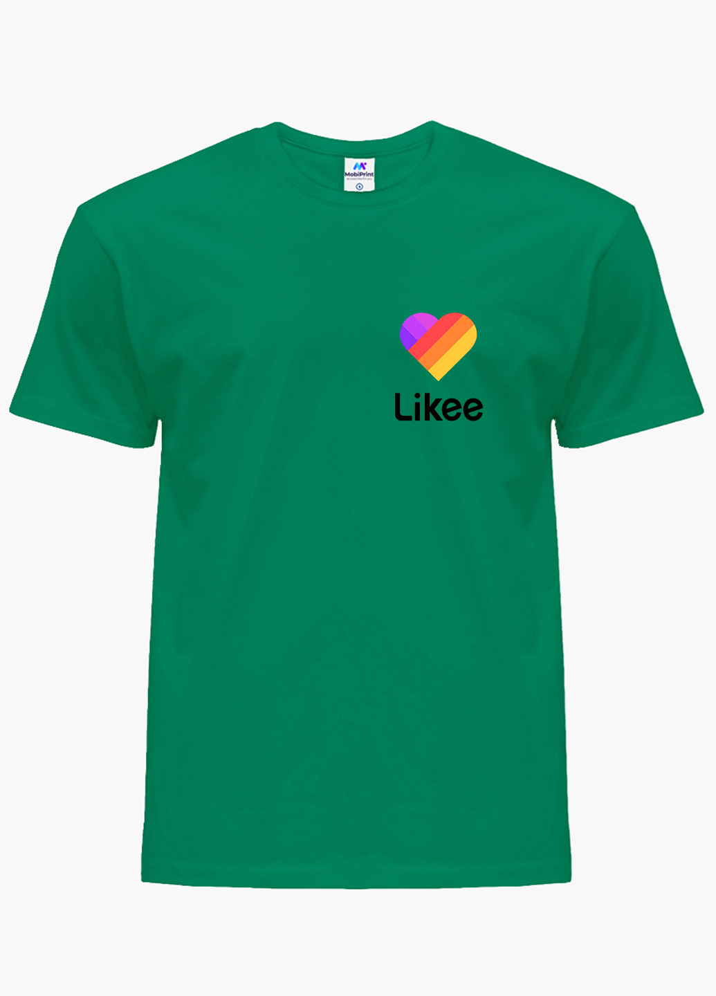 Зелена демісезонна футболка дитяча лайк (likee) (9224-1035) MobiPrint