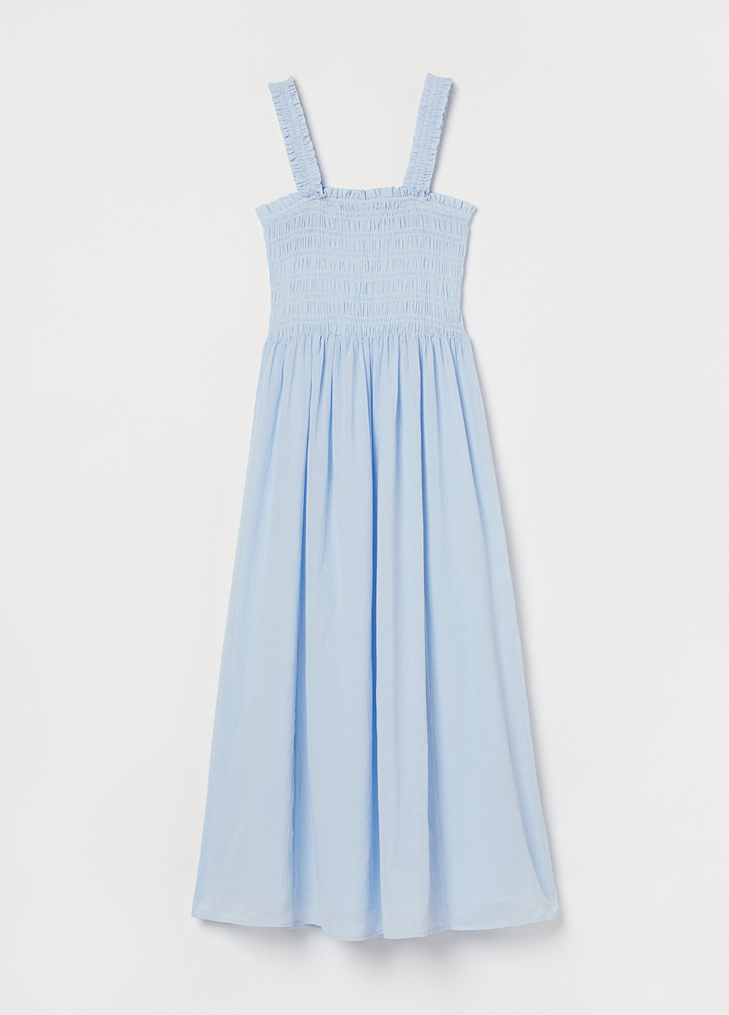Голубое коктейльное платье клеш H&M однотонное