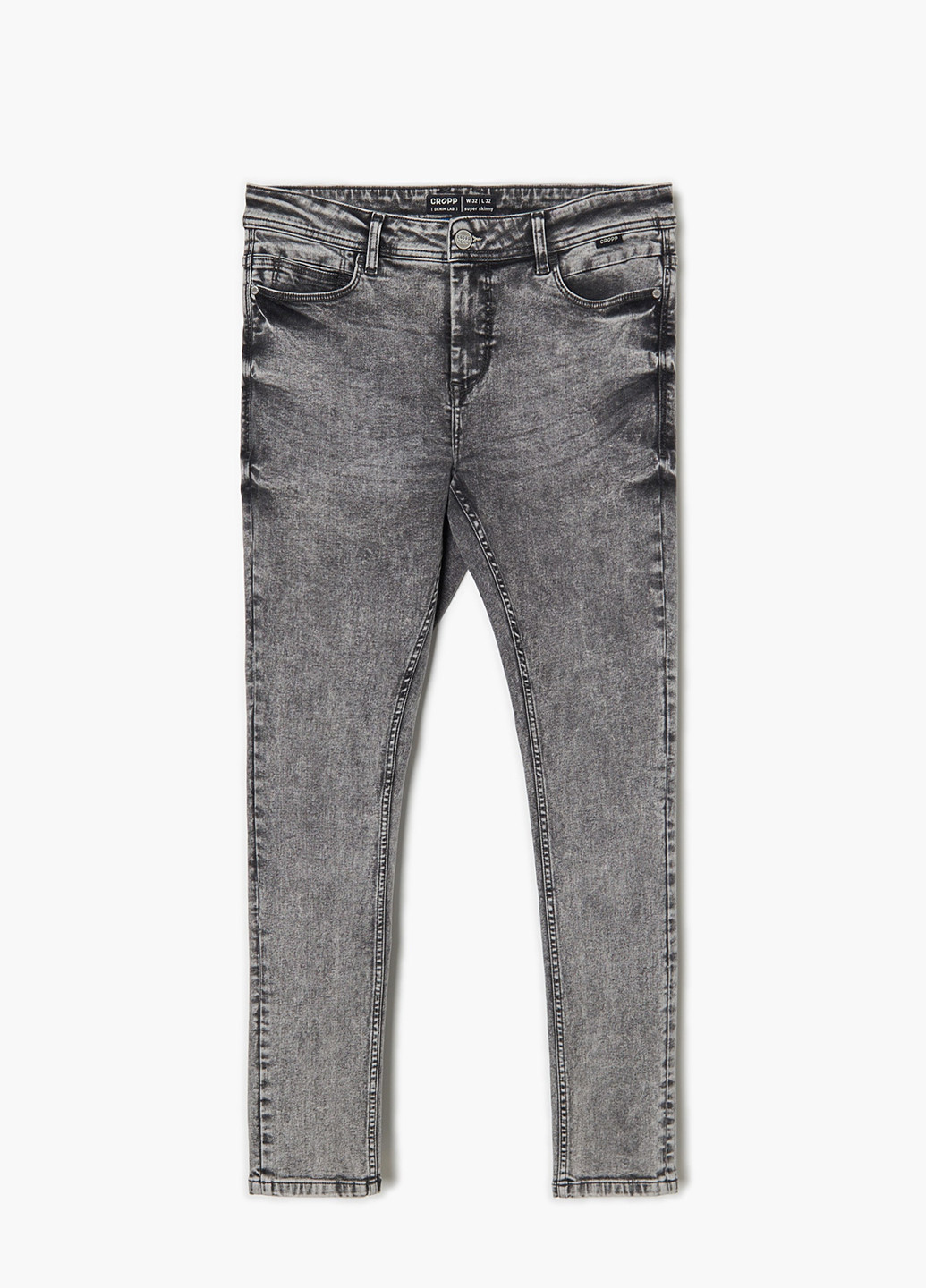 Серые демисезонные скинни джинсы Cropp