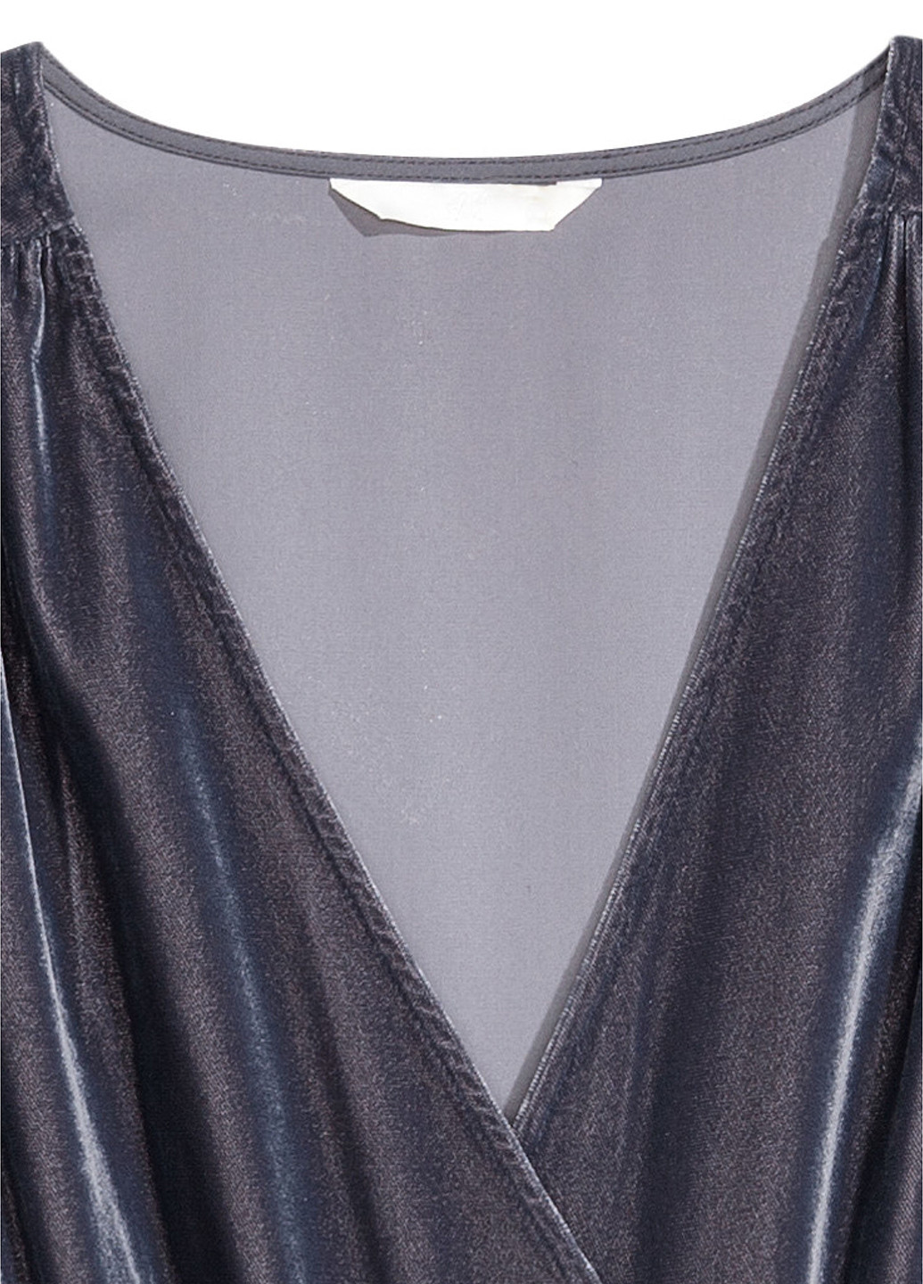 Темно-серое кэжуал платье на запах H&M однотонное