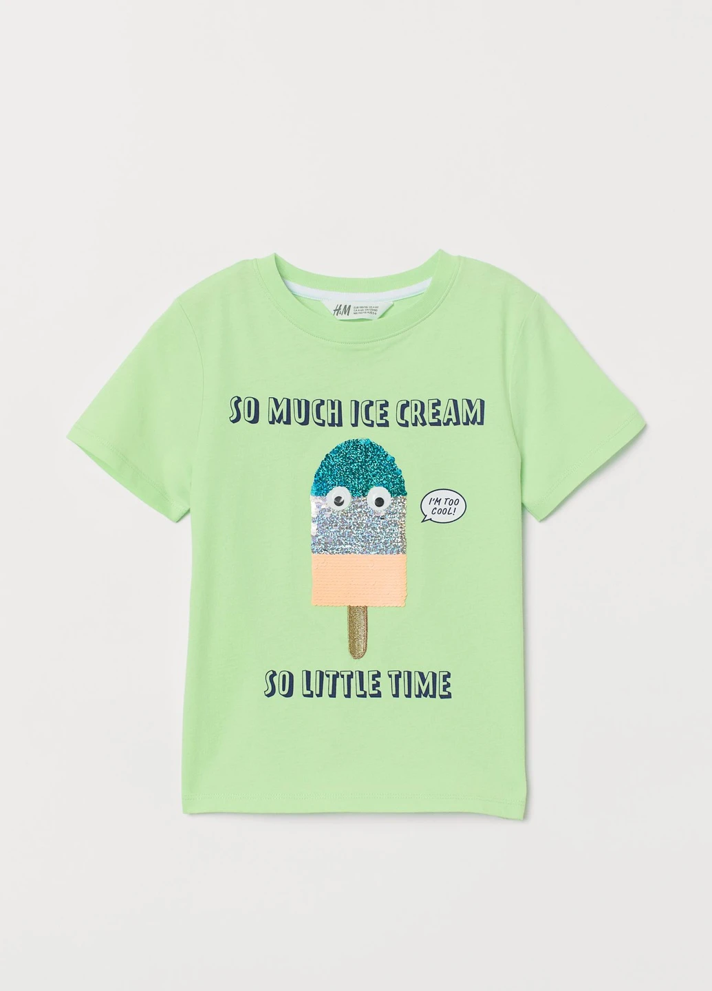 Салатова літня футболка H&M