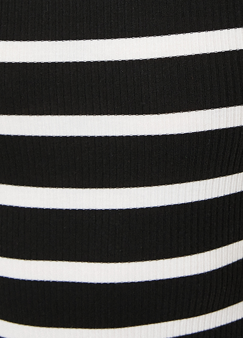 Черно-белое кэжуал платье платье-футболка KOTON в полоску