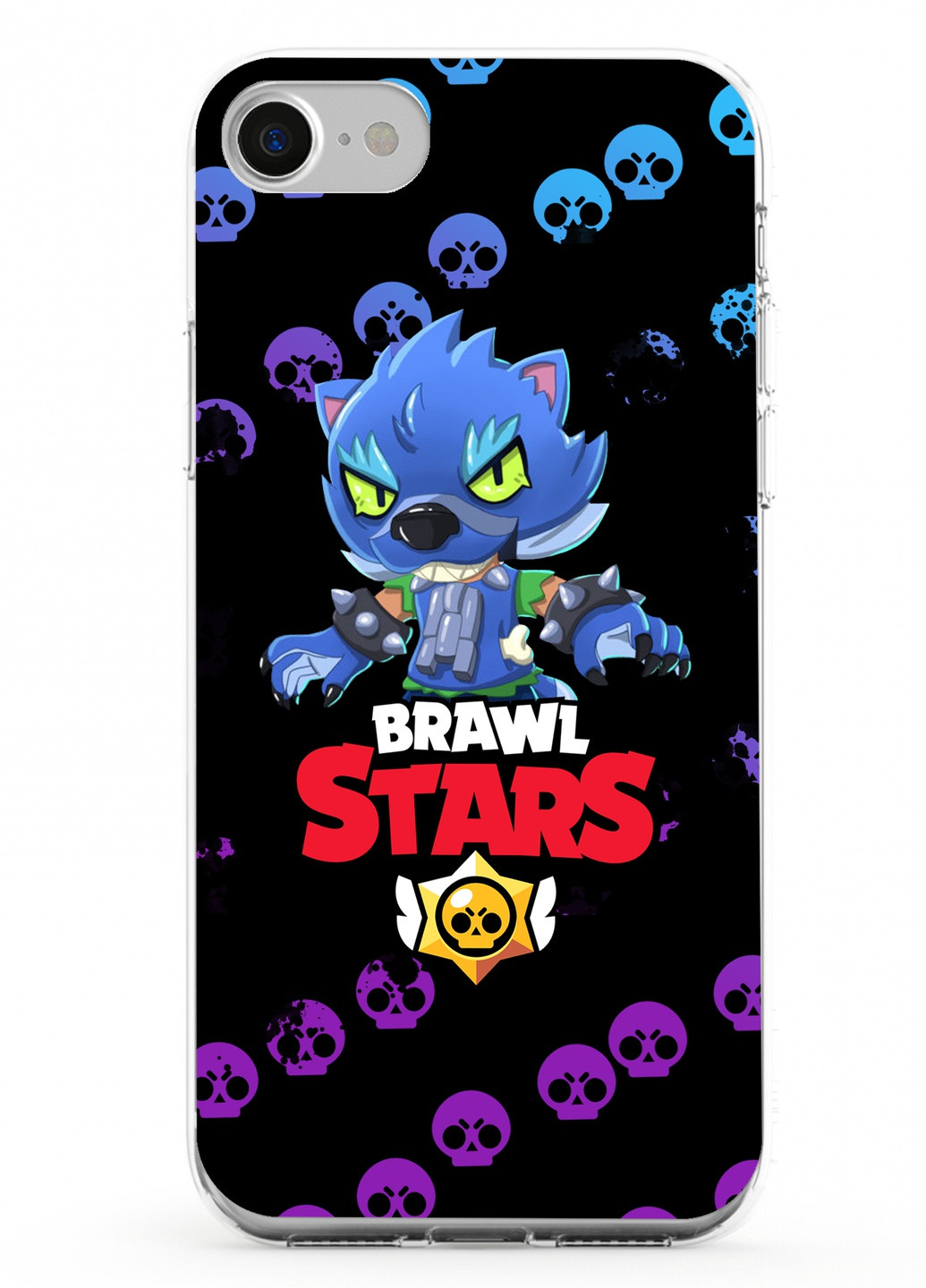 Чохол силіконовий Apple Iphone 8 Леон Вовк Бравл Старс (Leon Wolf Werewolf Brawl Stars) (6151-1014) MobiPrint (219288520)