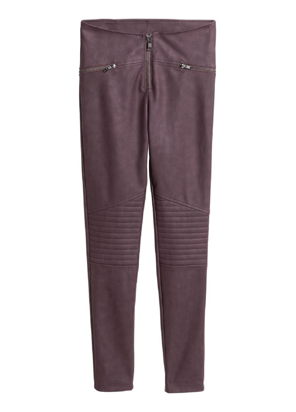 Фиолетовые демисезонные байкерские леггинсы H&M