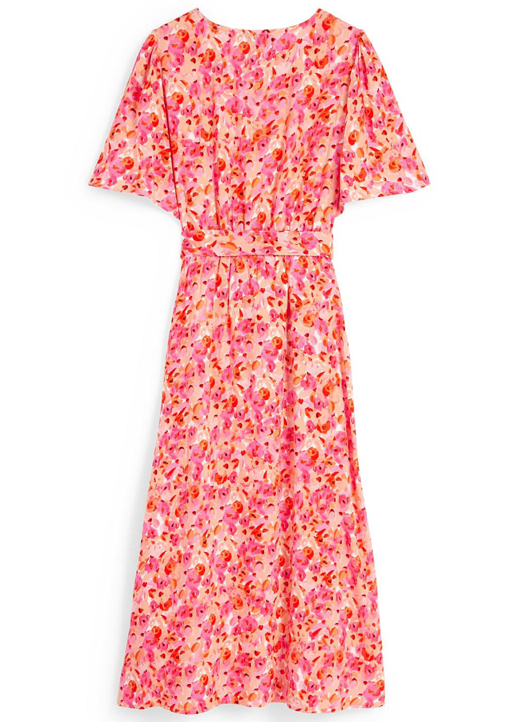 Рожева кежуал сукня а-силует C&A з квітковим принтом