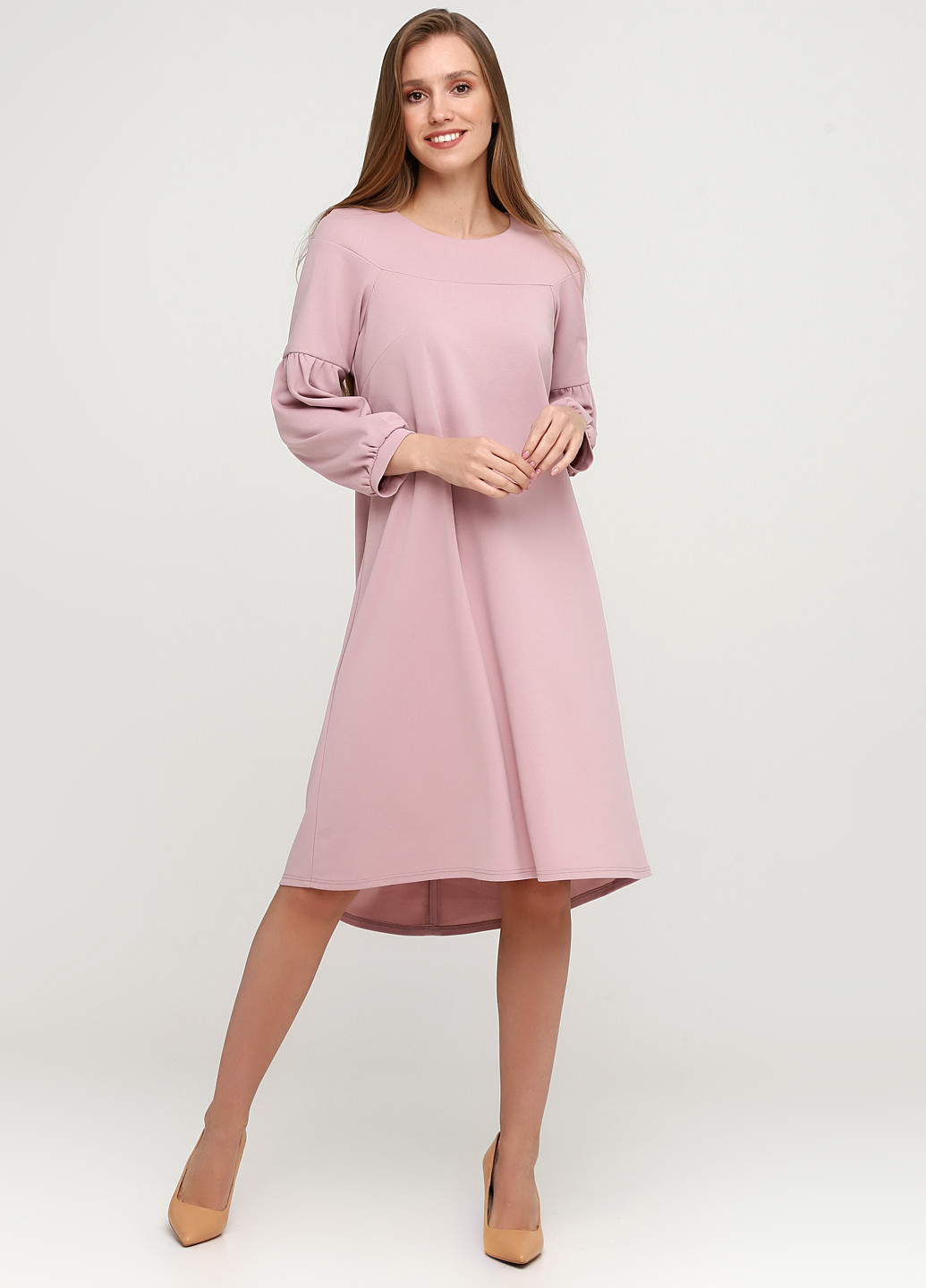 Рожева кежуал сукня а-силует Ruta-S однотонна