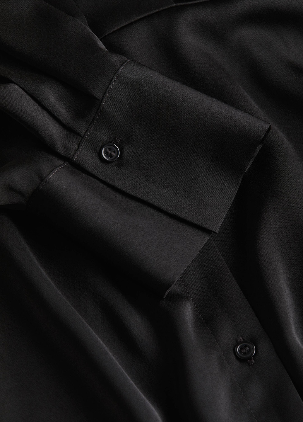 Черное кэжуал платье рубашка H&M однотонное