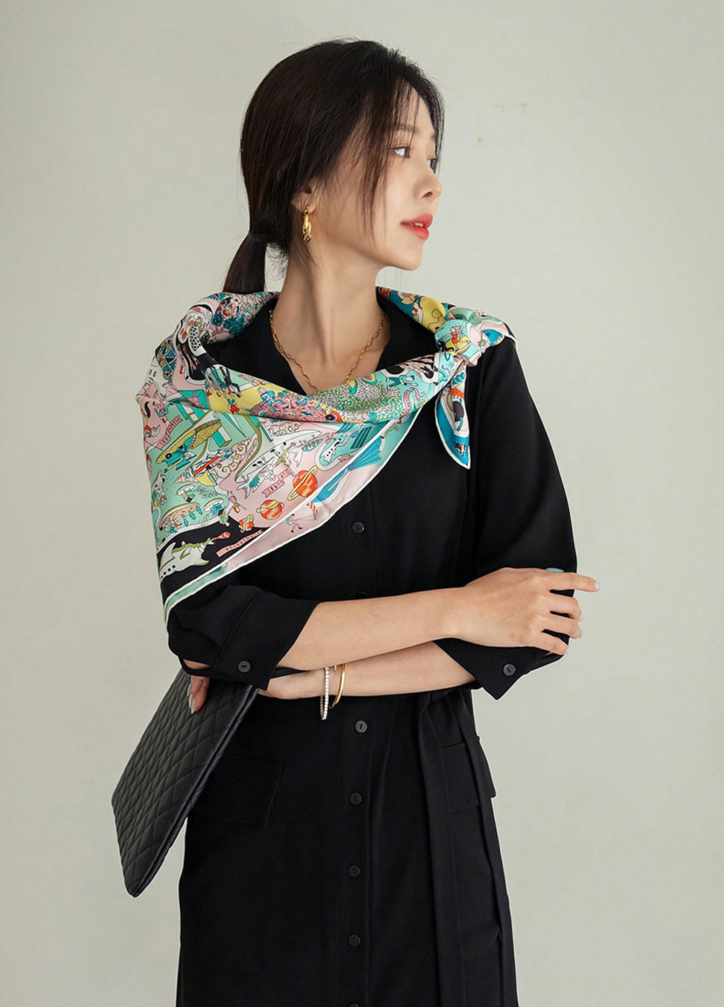 Черное праздничный, кэжуал платье а-силуэт, рубашка SHEIN однотонное