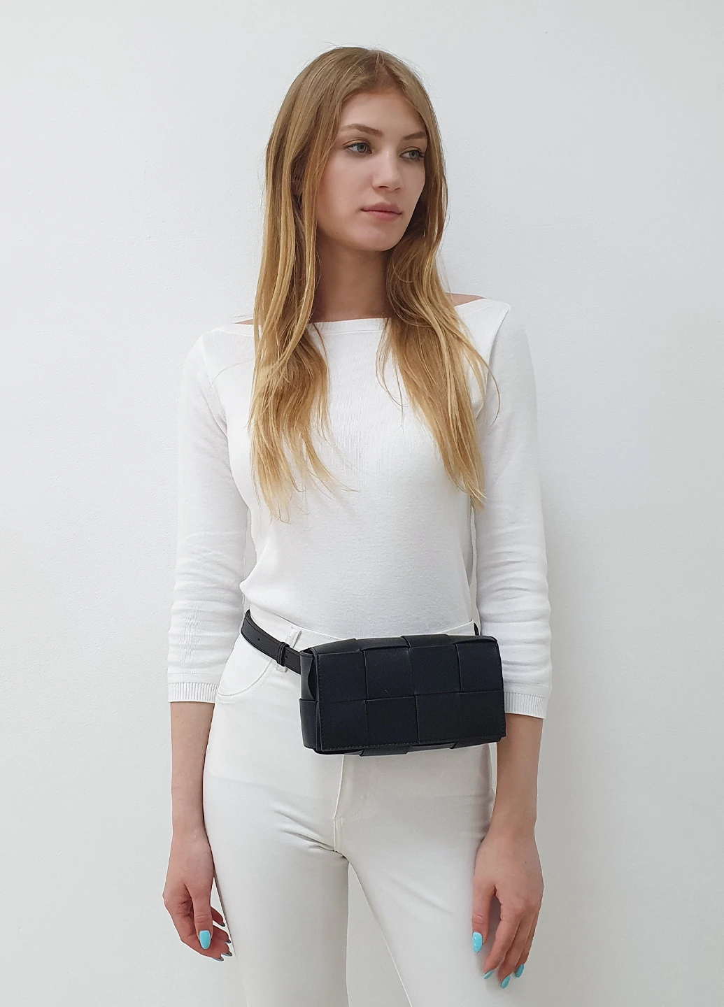 Жіноча пов'язка сумка пояс маленька шкіряна чорна Fashion (229461534)