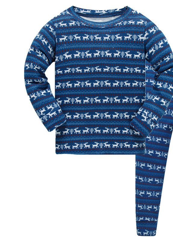 Синяя всесезон пижама детская ornament Baobaby 56848