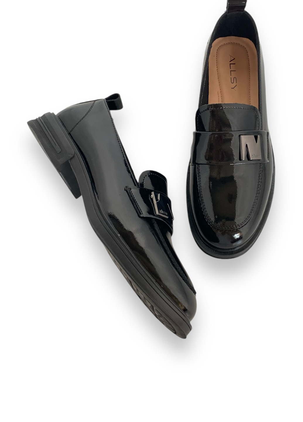 ALLSY Туфли лоферы черный з натуральная кожа, китай — демисезон (303057094)