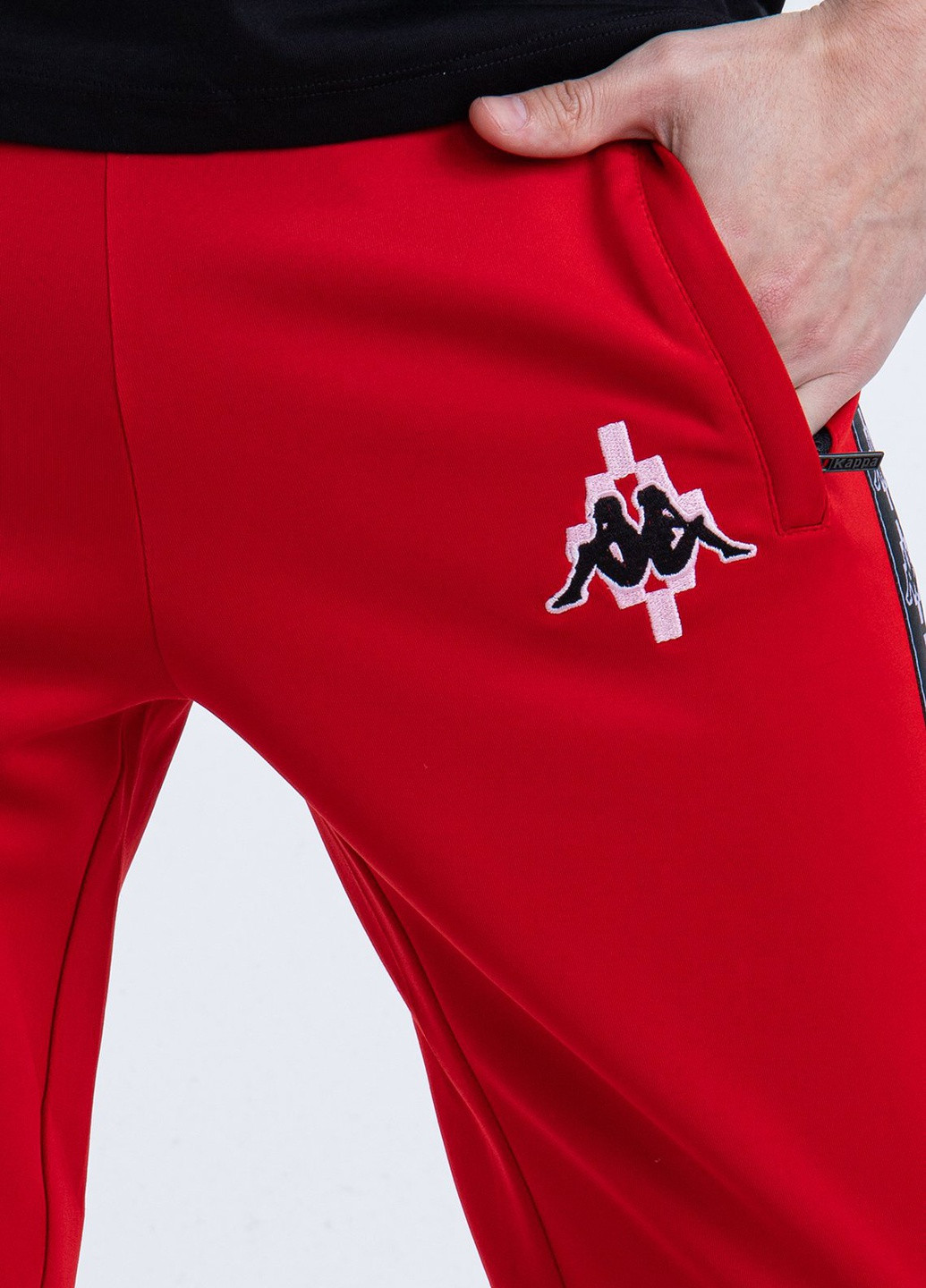 Червоні спортивні штани з лампасами Marcelo Burlon (228133370)