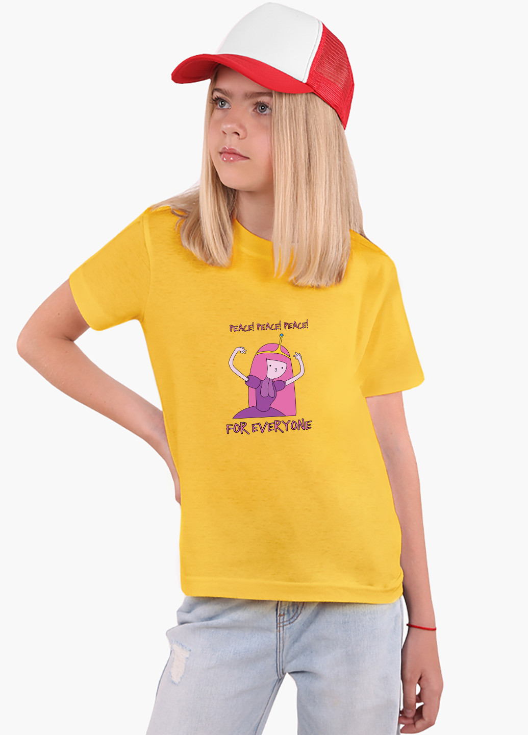 Желтая демисезонная футболка детская принцесса бубульгум время приключений (adventure time)(9224-1576) MobiPrint