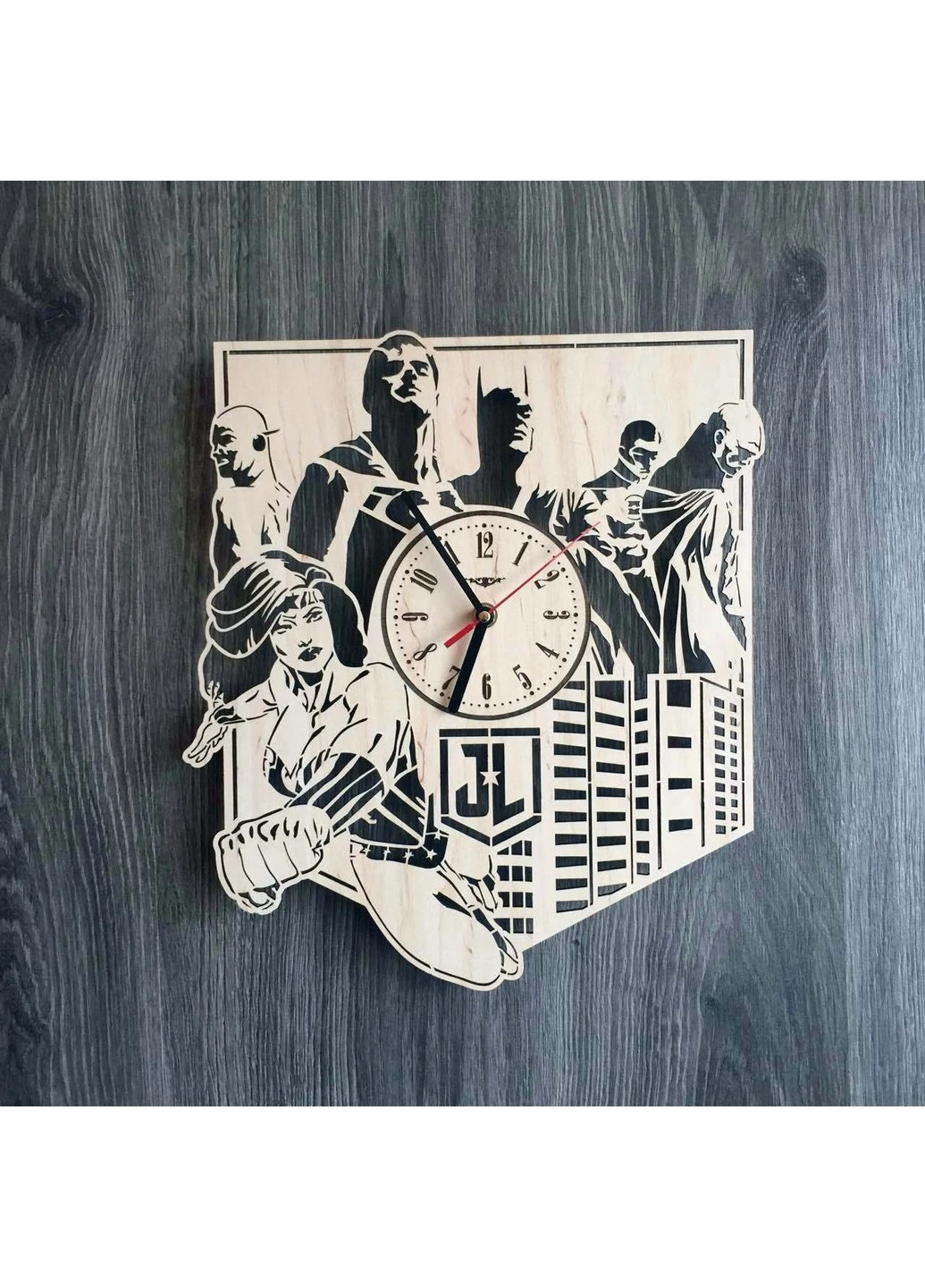 Настенные часы из дерева "Лига справедливости" 7Arts (253566169)