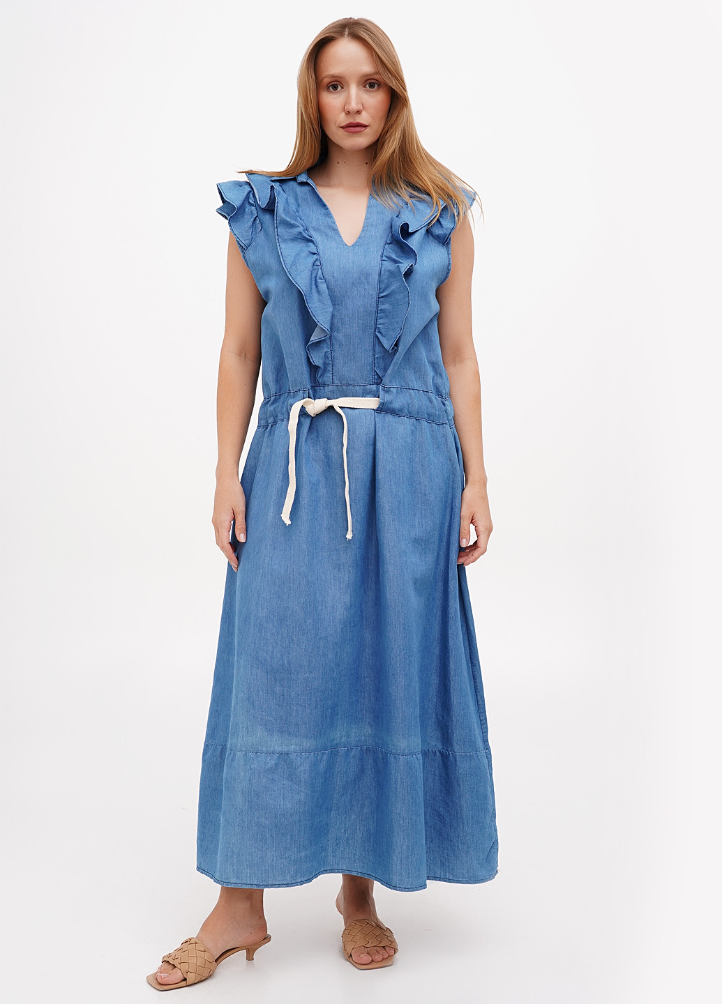 Синя кежуал сукня Naiif однотонна