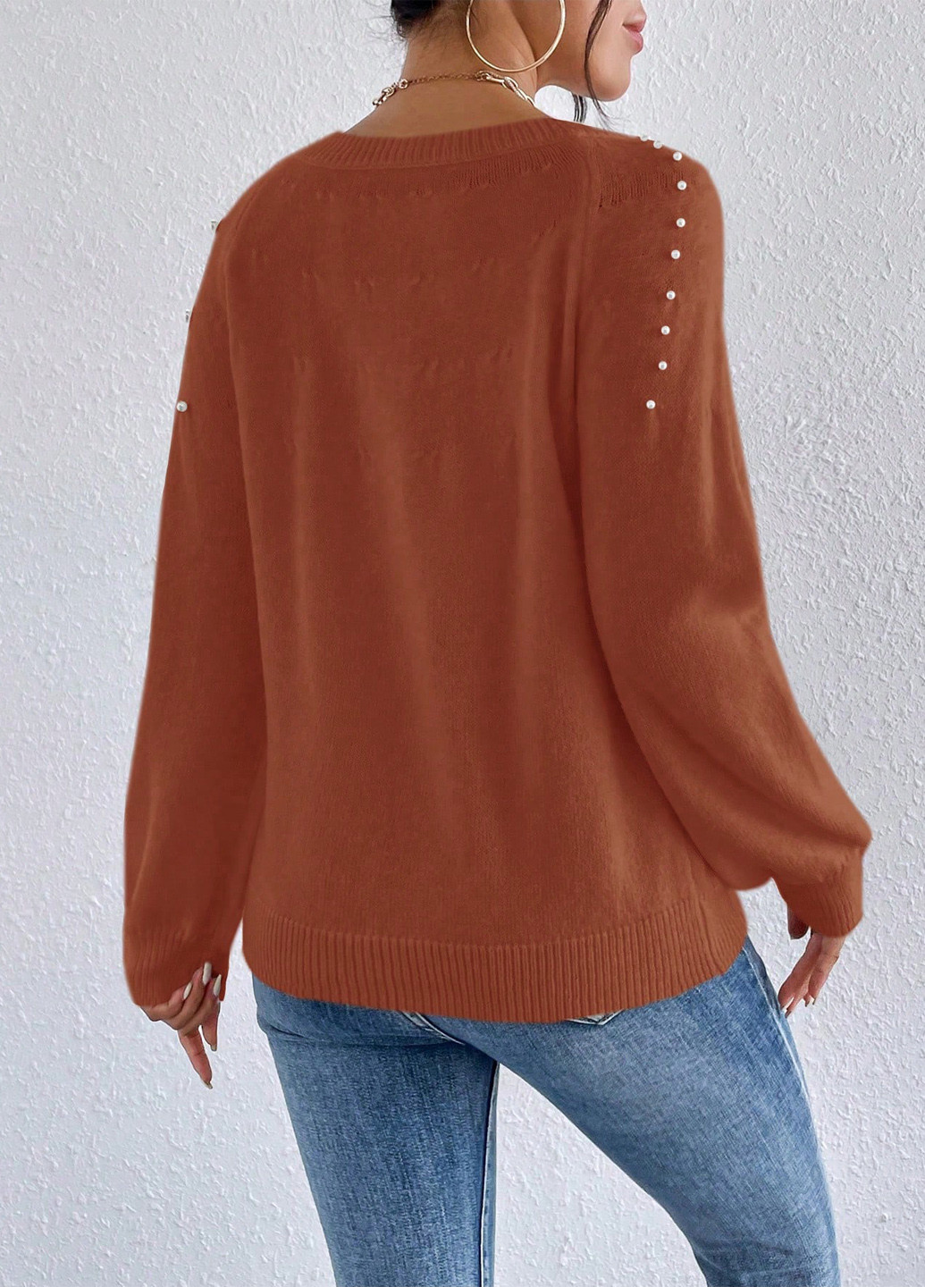 Терракотовый демисезонный джемпер джемпер SHEIN