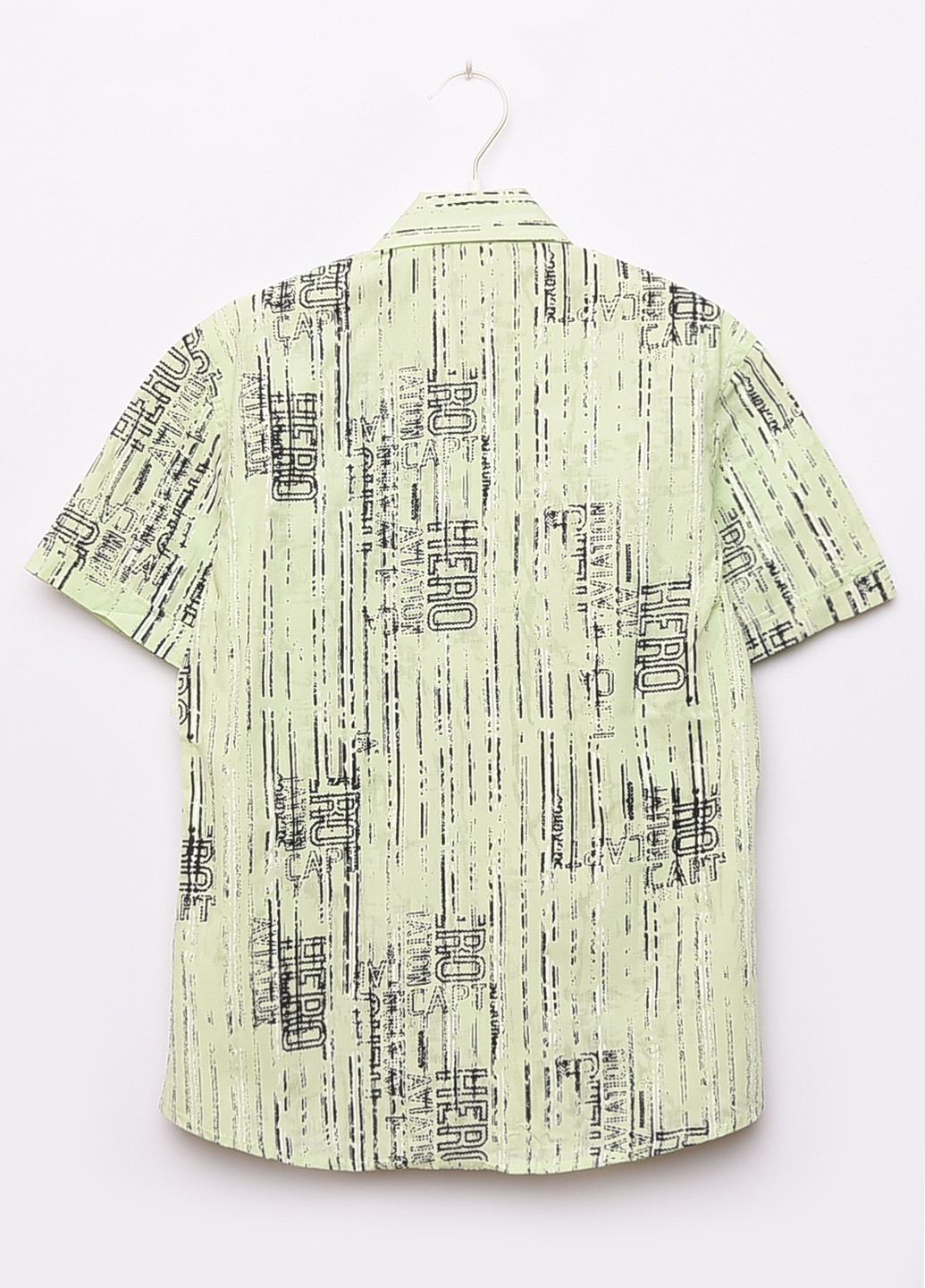 Салатовая классическая рубашка однотонная Let's Shop