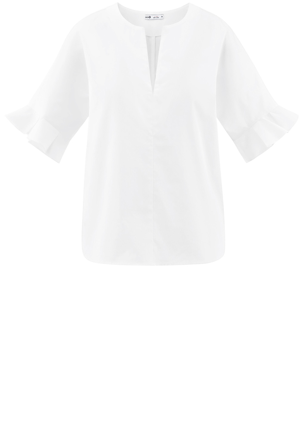 Белая летняя блуза Oodji