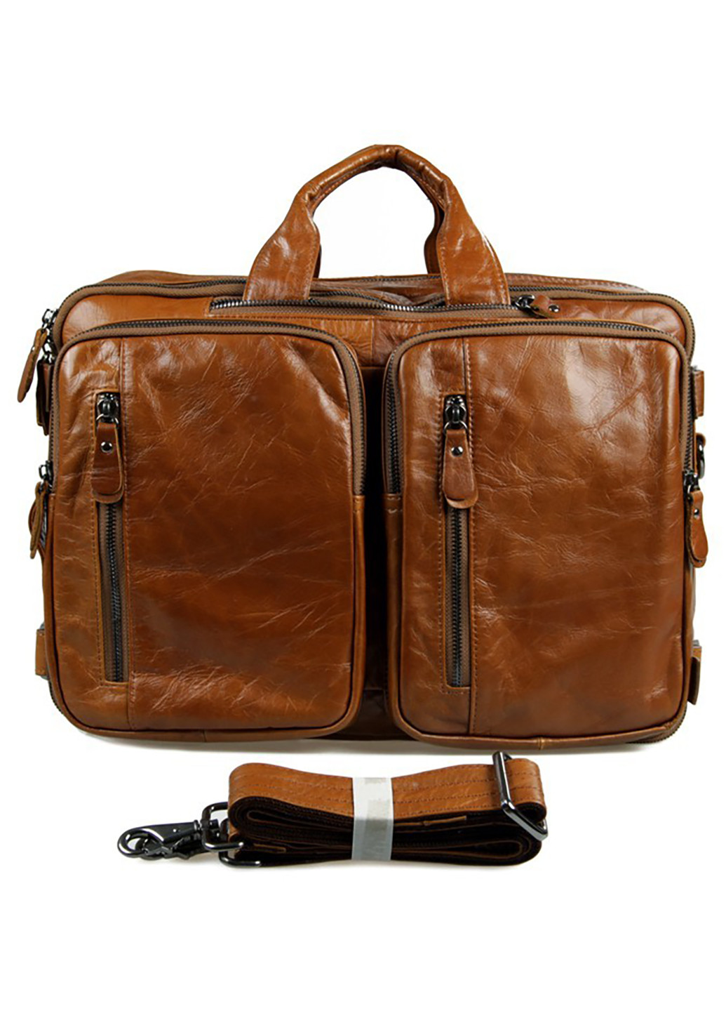 Чоловіча шкіряна дорожня сумка 38х27х15 см Vintage (252413434)