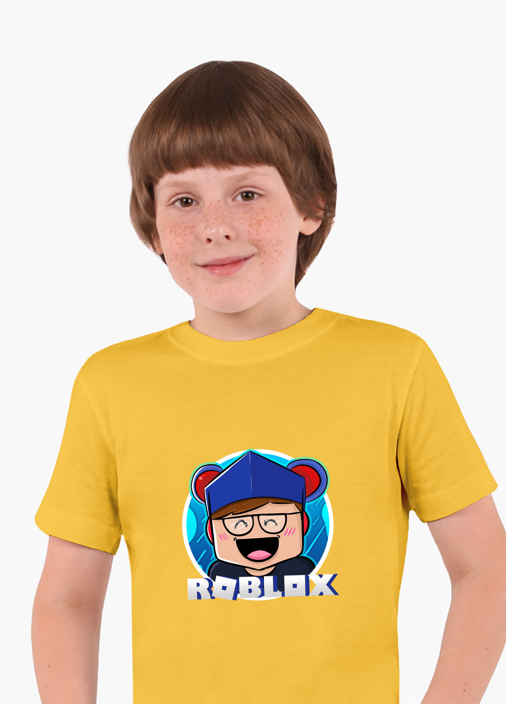 Жовта демісезонна футболка дитяча роблокс (roblox) (9224-1220) MobiPrint
