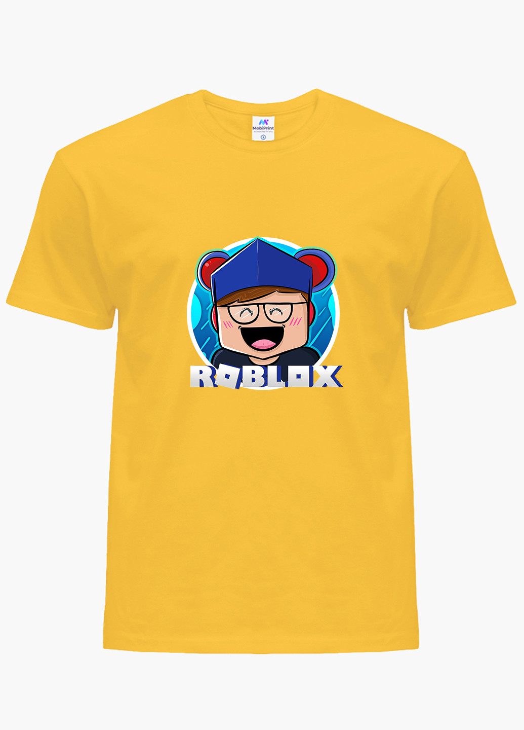 Желтая демисезонная футболка детская роблокс (roblox)(9224-1220) MobiPrint