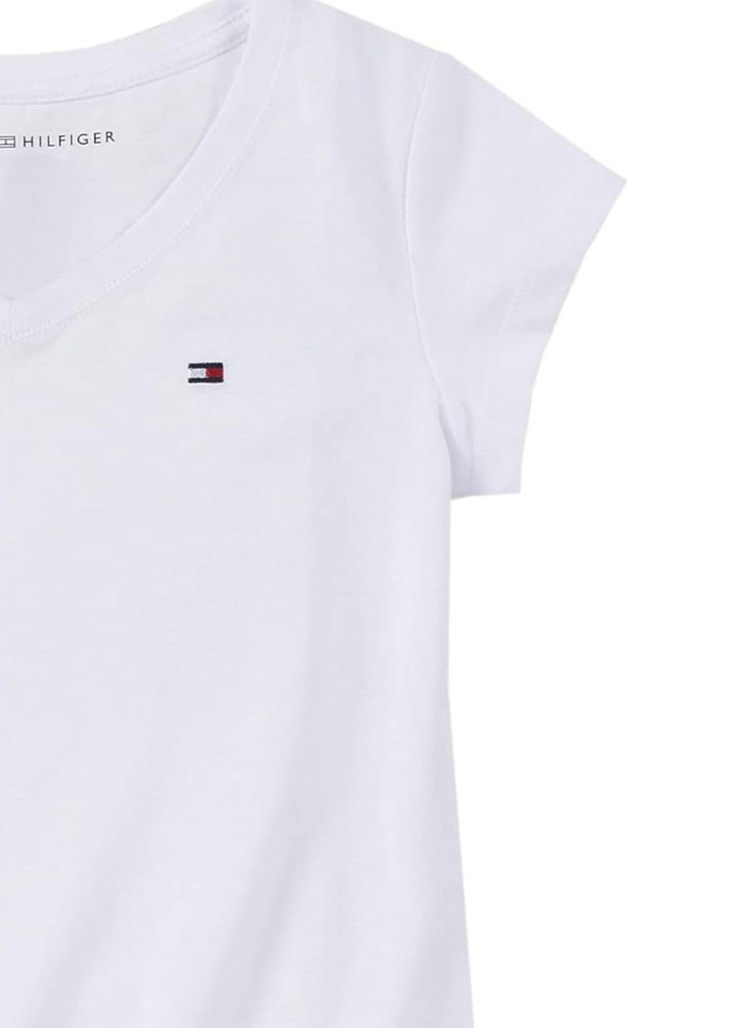 Белая летняя футболка Tommy Hilfiger