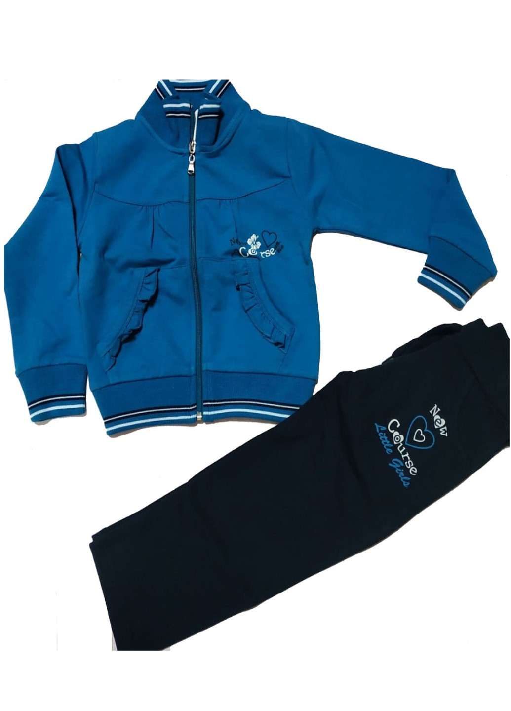 Блакитний демісезонний костюм (кофта, штани) New Course