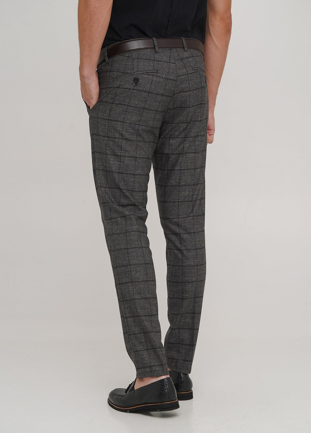Темно-серые классические демисезонные классические, зауженные, укороченные брюки Trend Collection