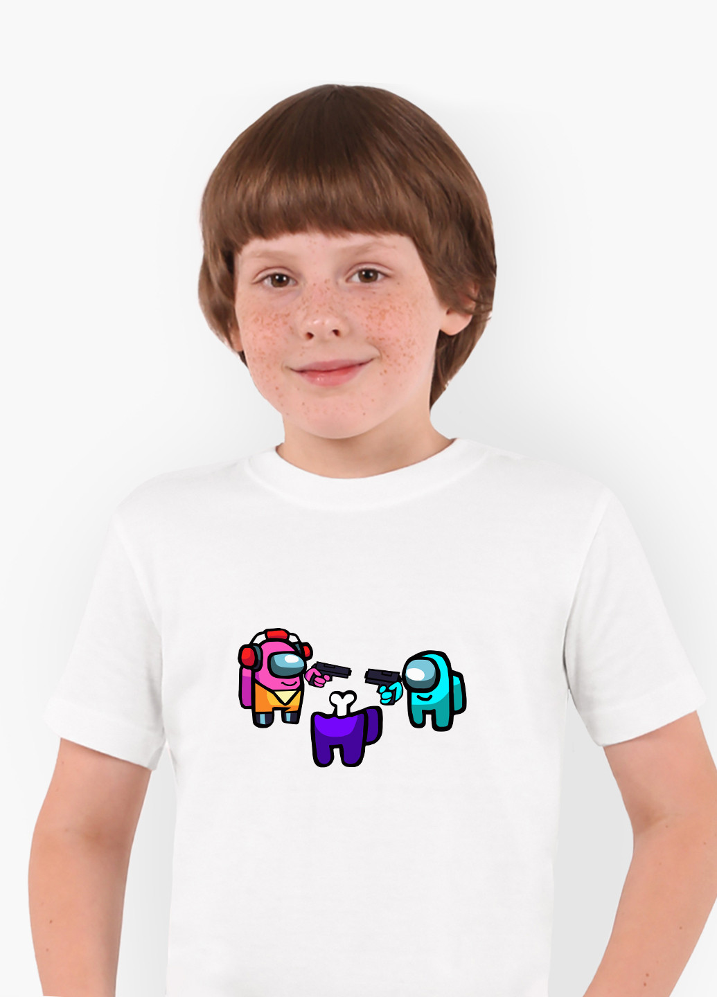 Біла демісезонна футболка дитяча амонг ас (among us) білий (9224-2598) 110 см MobiPrint