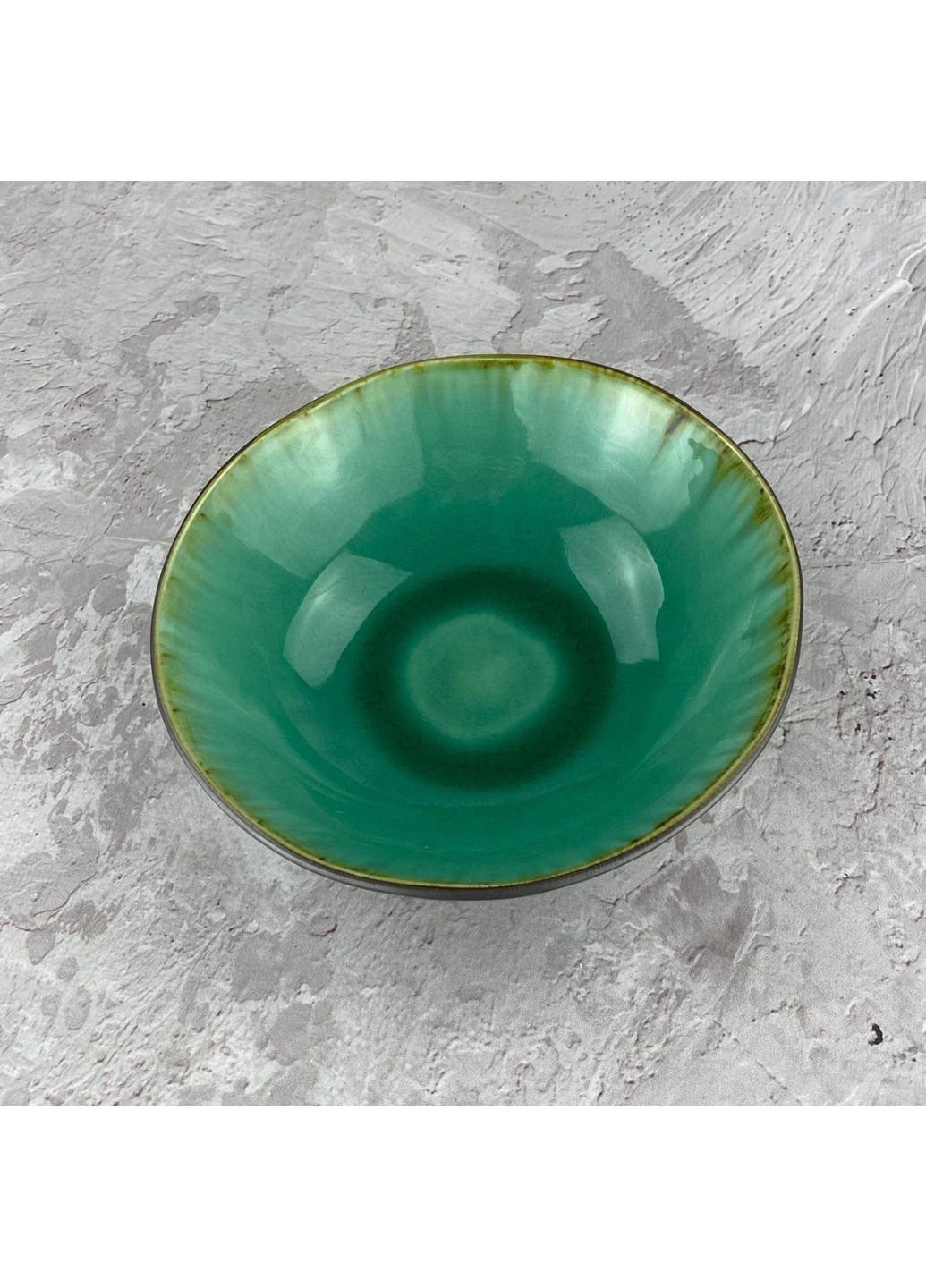 Салатник Зеленая лагуна JM-1154 17,5х5 см зеленый Olens (253870324)