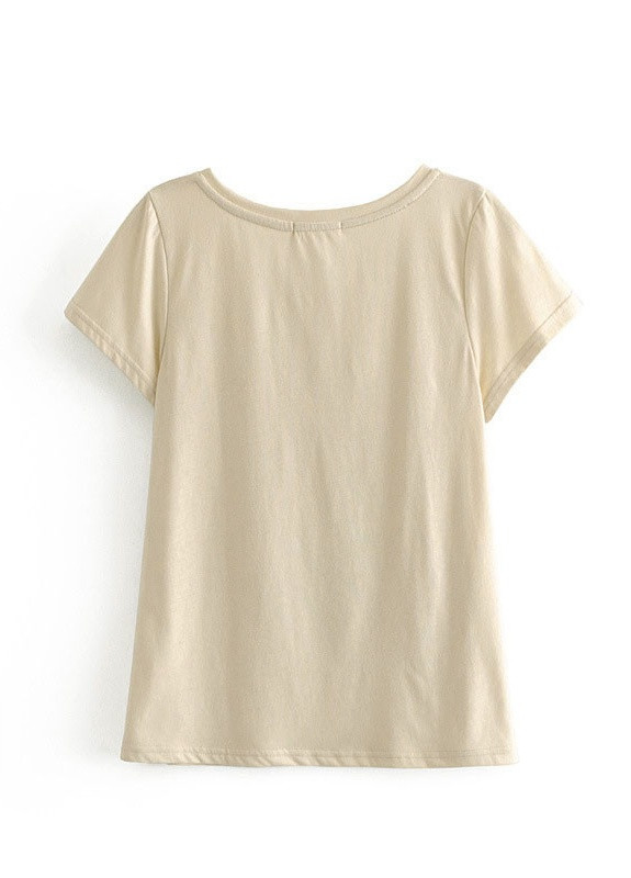 Бежева літня футболка жіноча wild child Berni Fashion WF-1363-8860