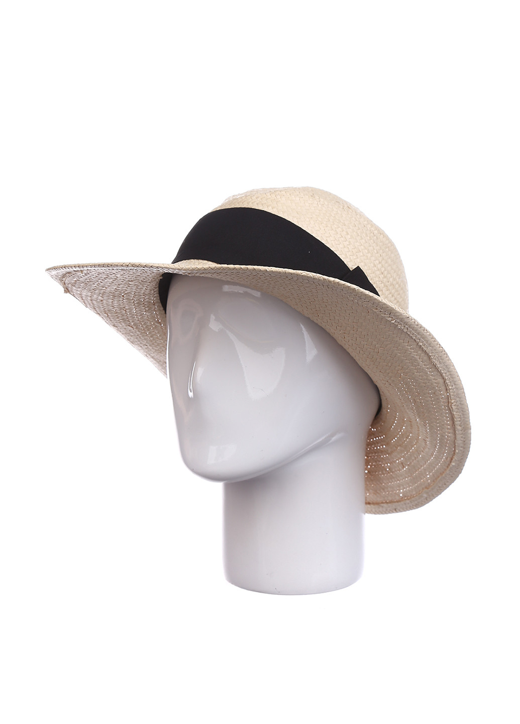 Шляпа H&M однотонная бежевая кэжуал искусственная солома