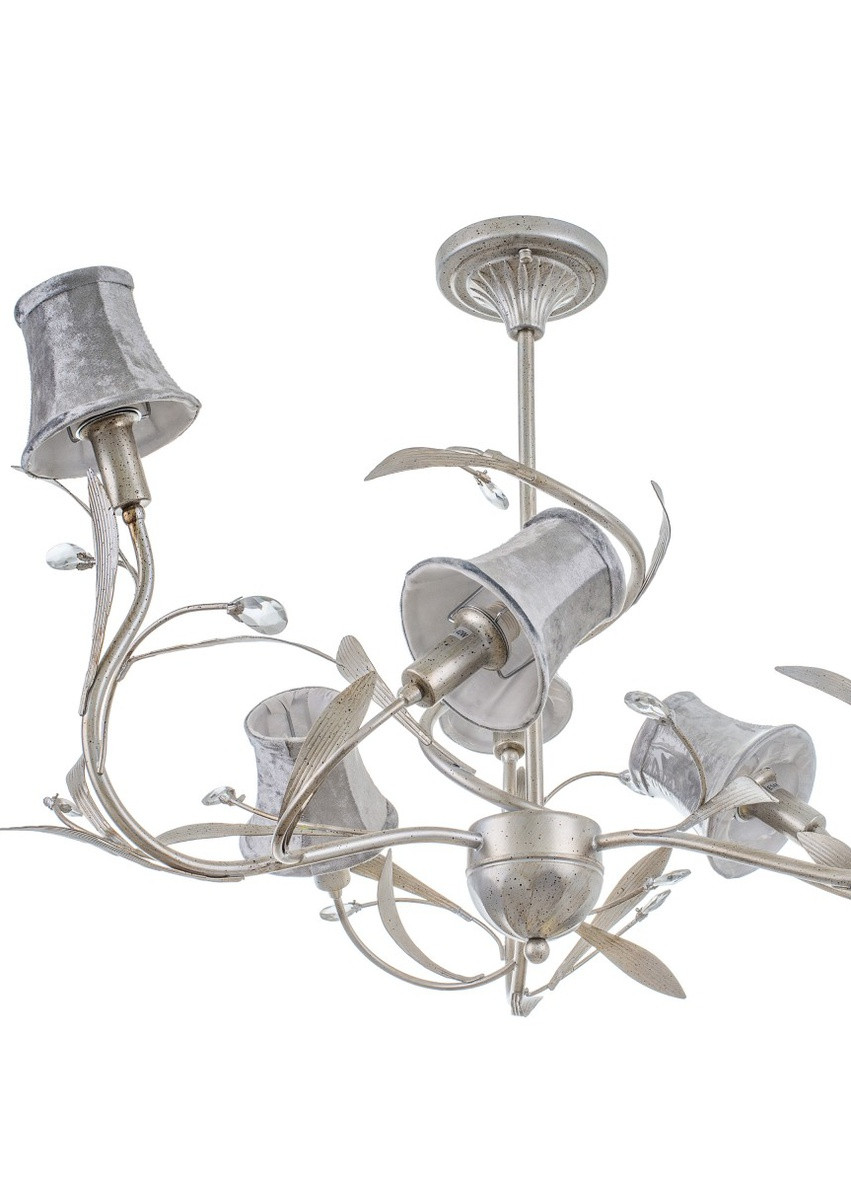 Люстра підвісна флористика з абажуром BKL-418S/6 E14 BLACK Brille (253887079)