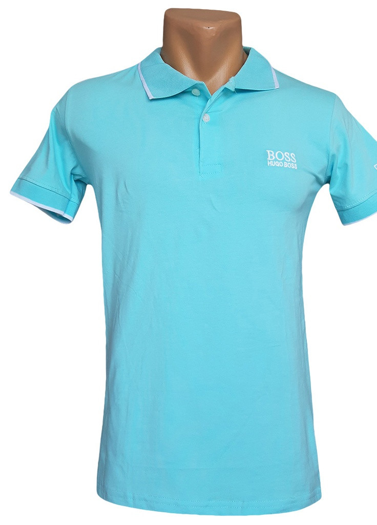 Голубая футболка поло Sport Line