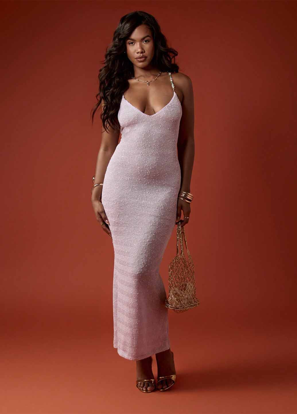 Лиловое кэжуал платье силуэтная SHEIN однотонное