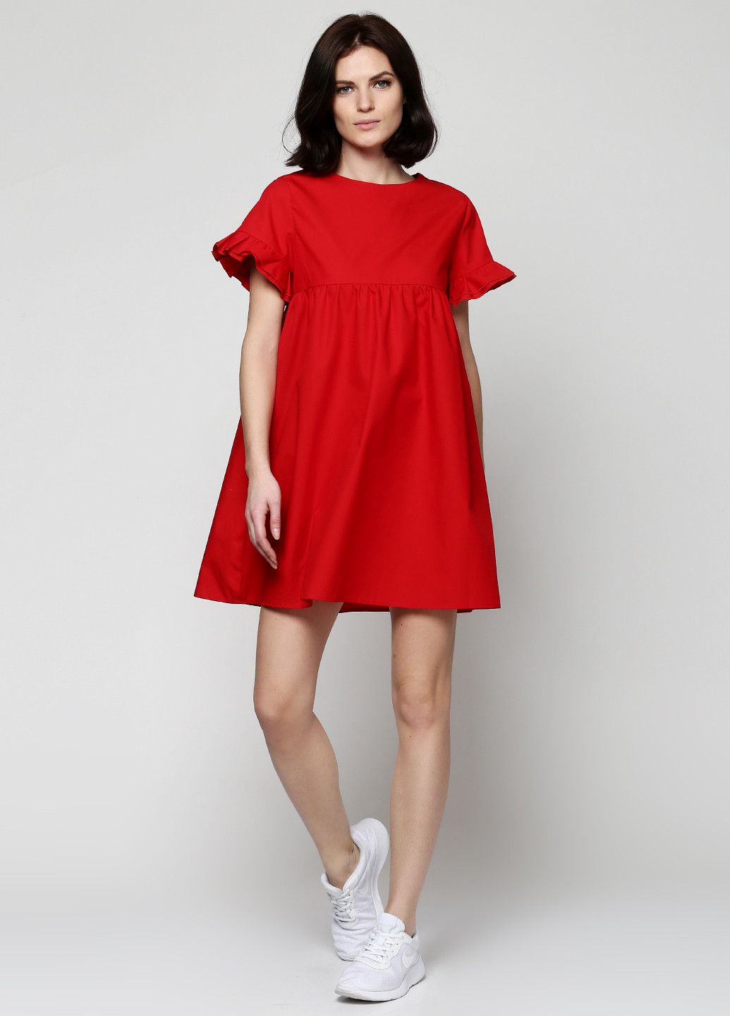 Червона кежуал плаття, сукня Basic Story однотонна