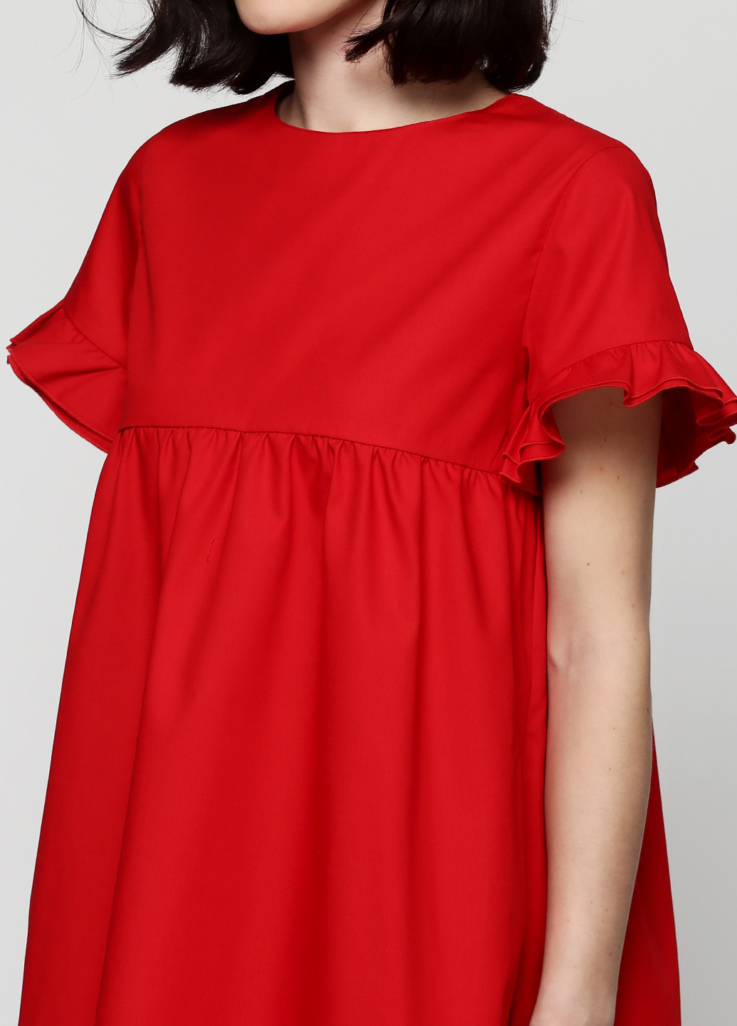 Красное кэжуал платье Basic Story однотонное