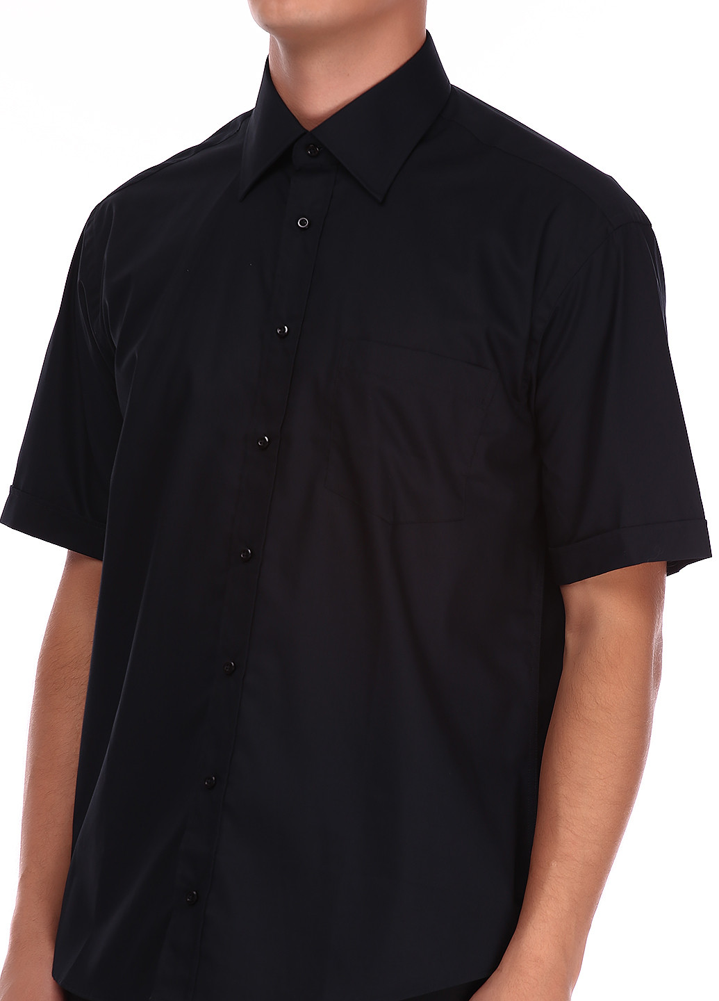 Черная кэжуал рубашка Heine с коротким рукавом