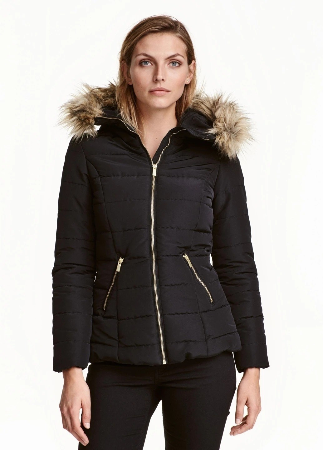 Черная демисезонная куртка H&M