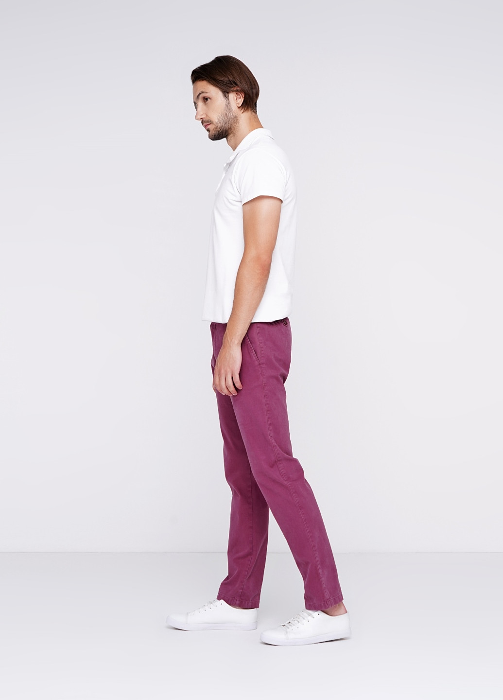 Фиолетовые кэжуал демисезонные брюки Lagrand