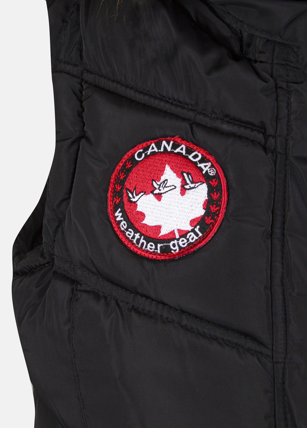 Жилет Canada Weather Gear однотонный чёрный кэжуал