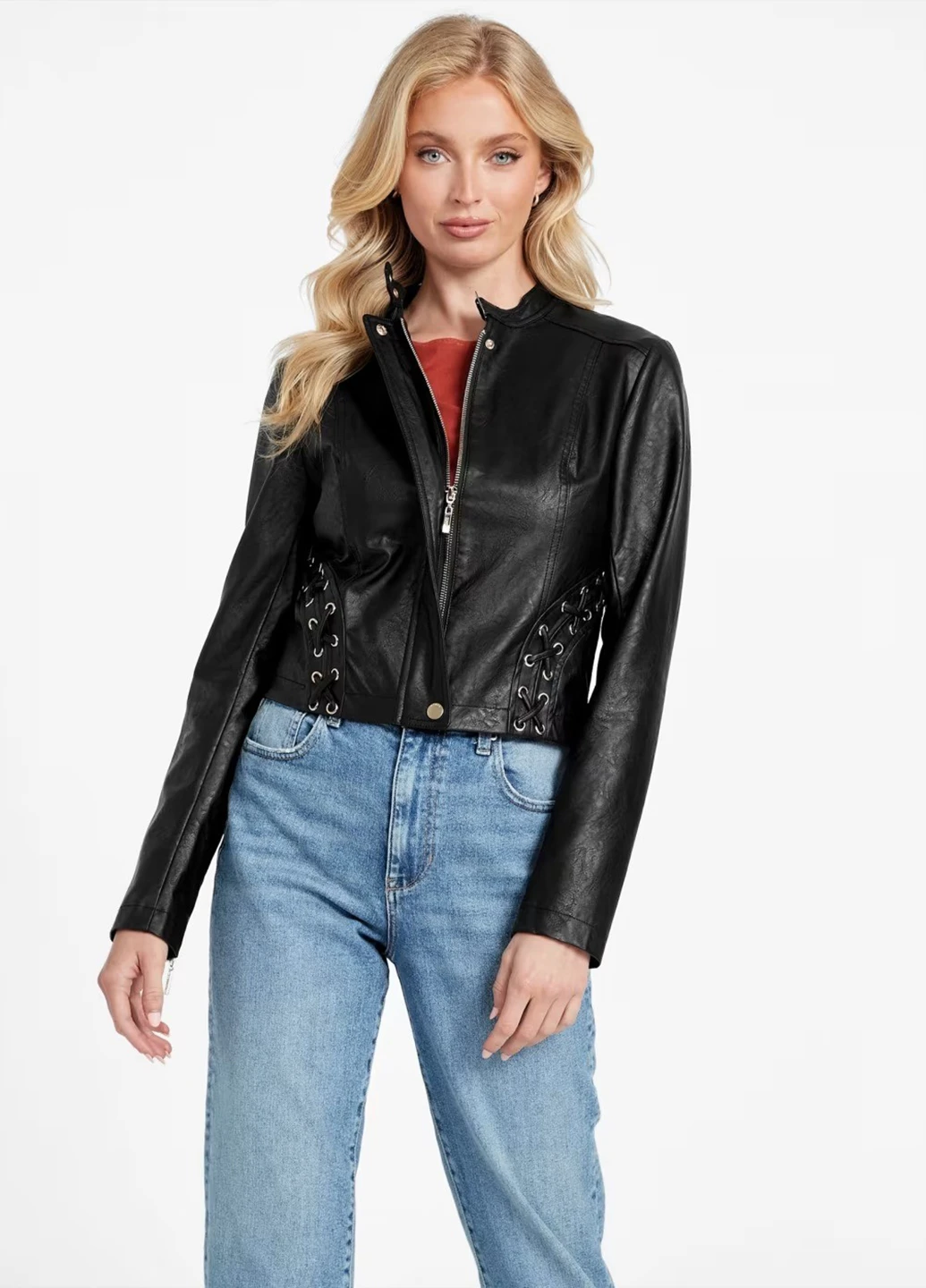 Чорна демісезонна куртка Guess