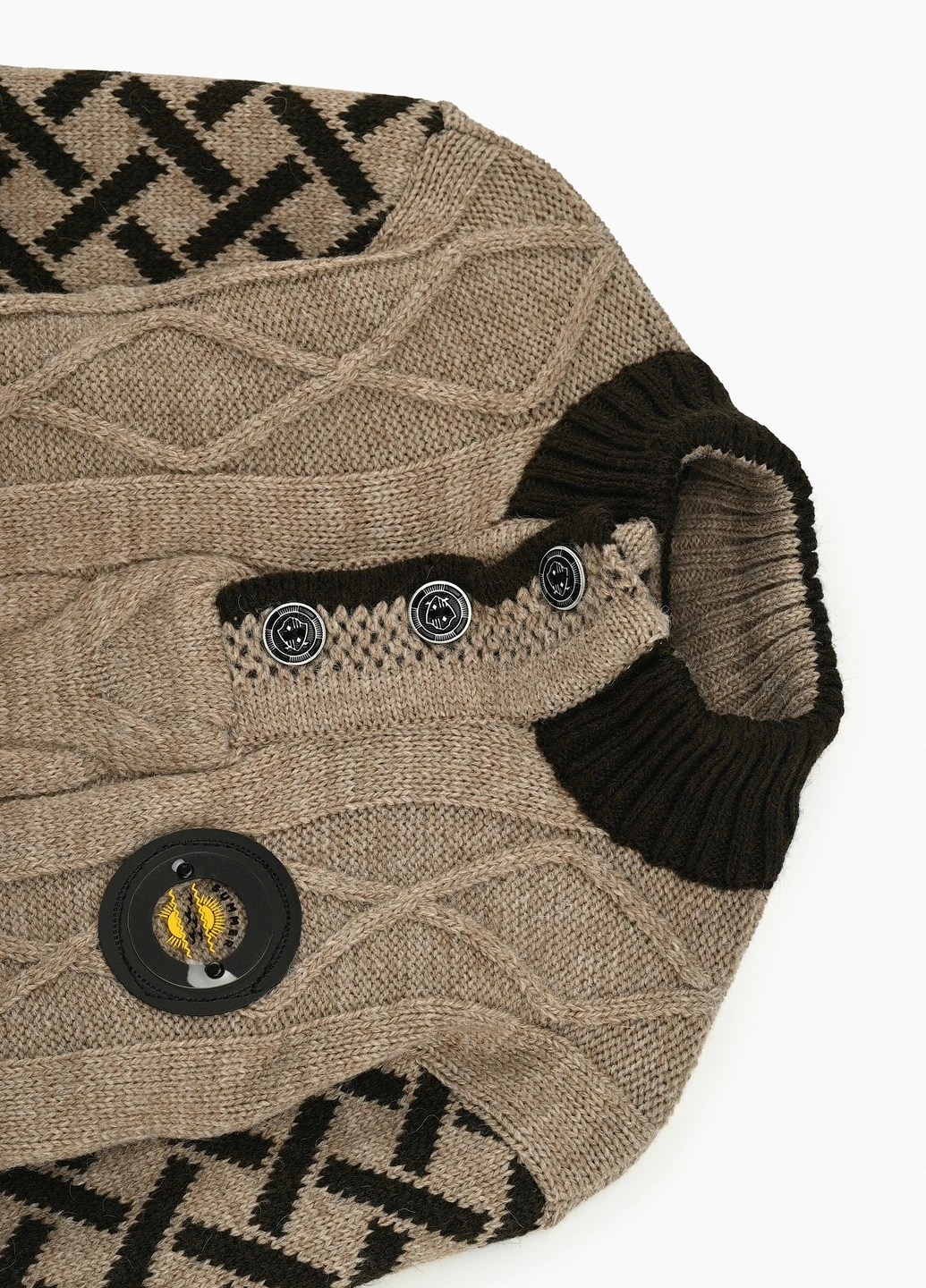 Коричневий зимовий светр Safari