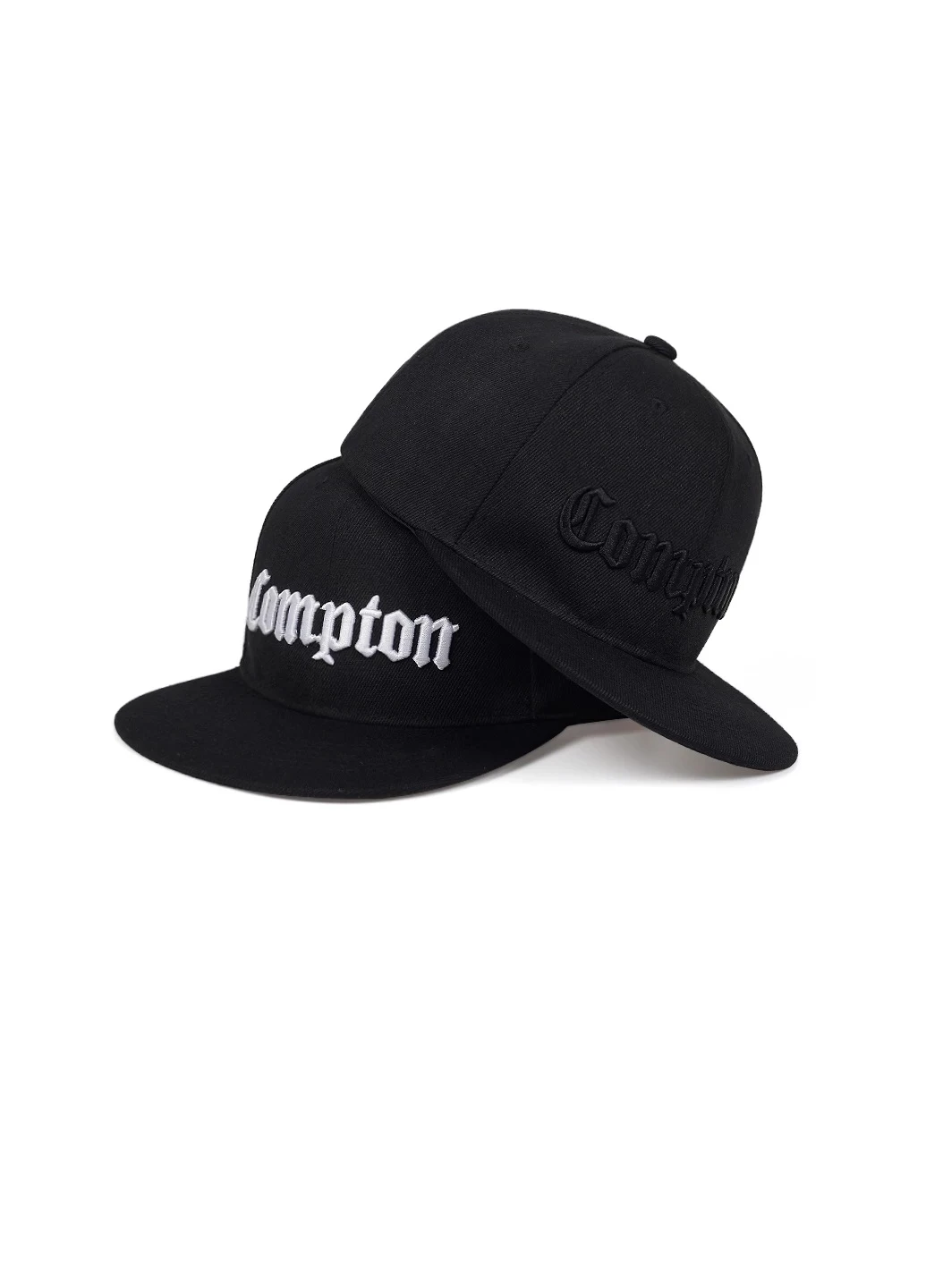 Кепка снепбек Compton 3 с прямым козырьком Белая, Унисекс NoName Cнепбек (250377562)