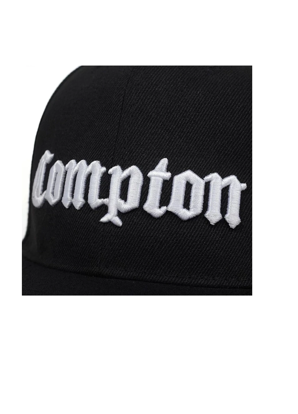 Кепка снепбек Compton 3 с прямым козырьком Белая, Унисекс NoName Cнепбек (250377562)