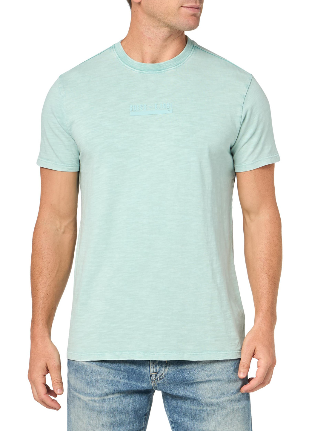 Светло-зеленая футболка Guess