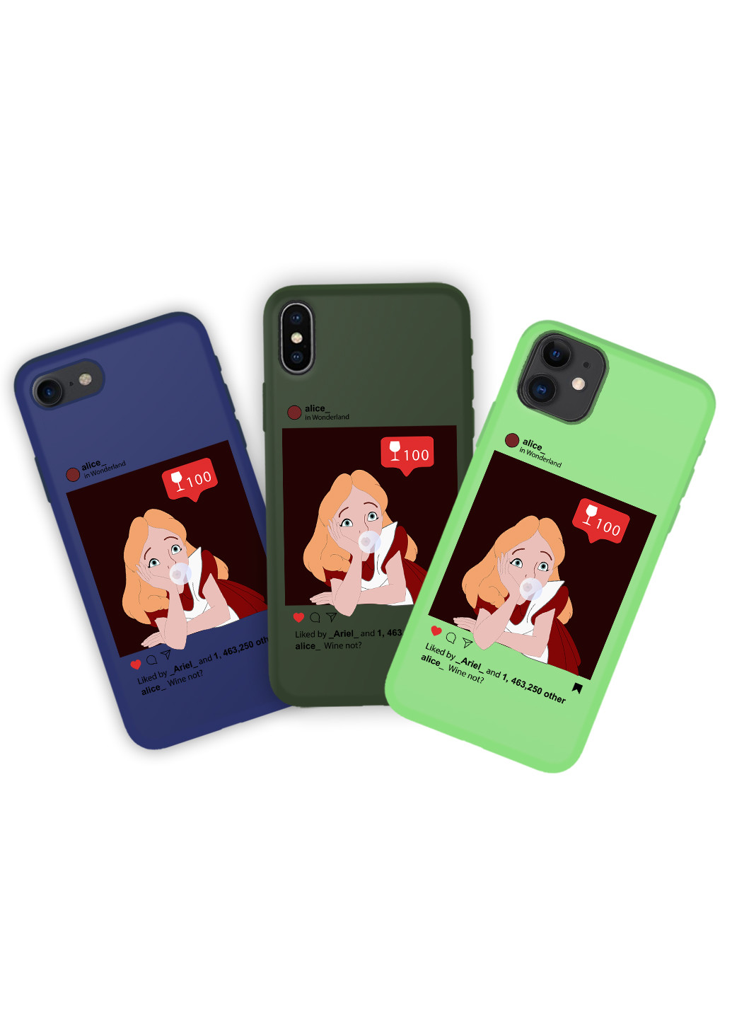 Чехол силиконовый Apple Iphone 8 plus Алиса с жвачкой Дисней (Alice in Wonderland Disney) (6154-1433) MobiPrint (219777600)